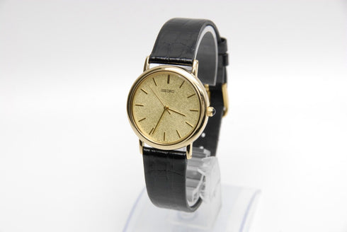 【 N MINT+++ w/ BOX 】 Vintage SEIKO 7N01-HZB0 32mm Gold Dial Quartz Men's Watch